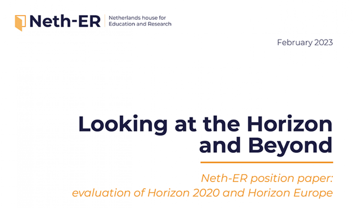 Horizon-input Neth-ER: Budget, Excellence & Impact, International Cooperation and Streamlining